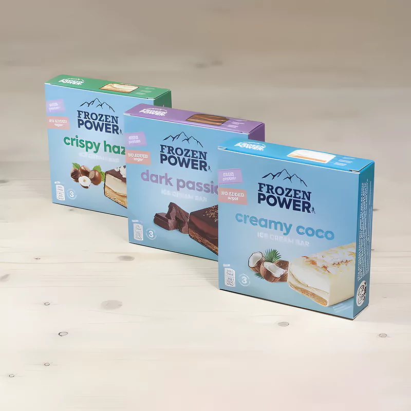 printed design ice cream boxes